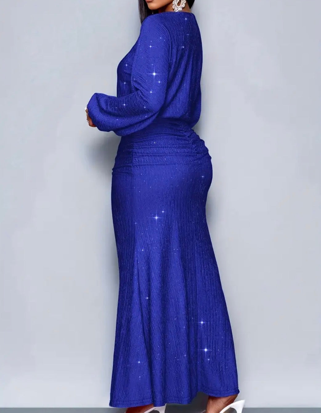 Abito midi a corpo con paillettes verdi eleganti per donne