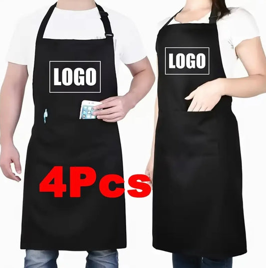 Set da 2/4 Grembiuli da Cucina Personalizzabili – Resistenti, Regolabili e Perfetti per Chef Casalinghi