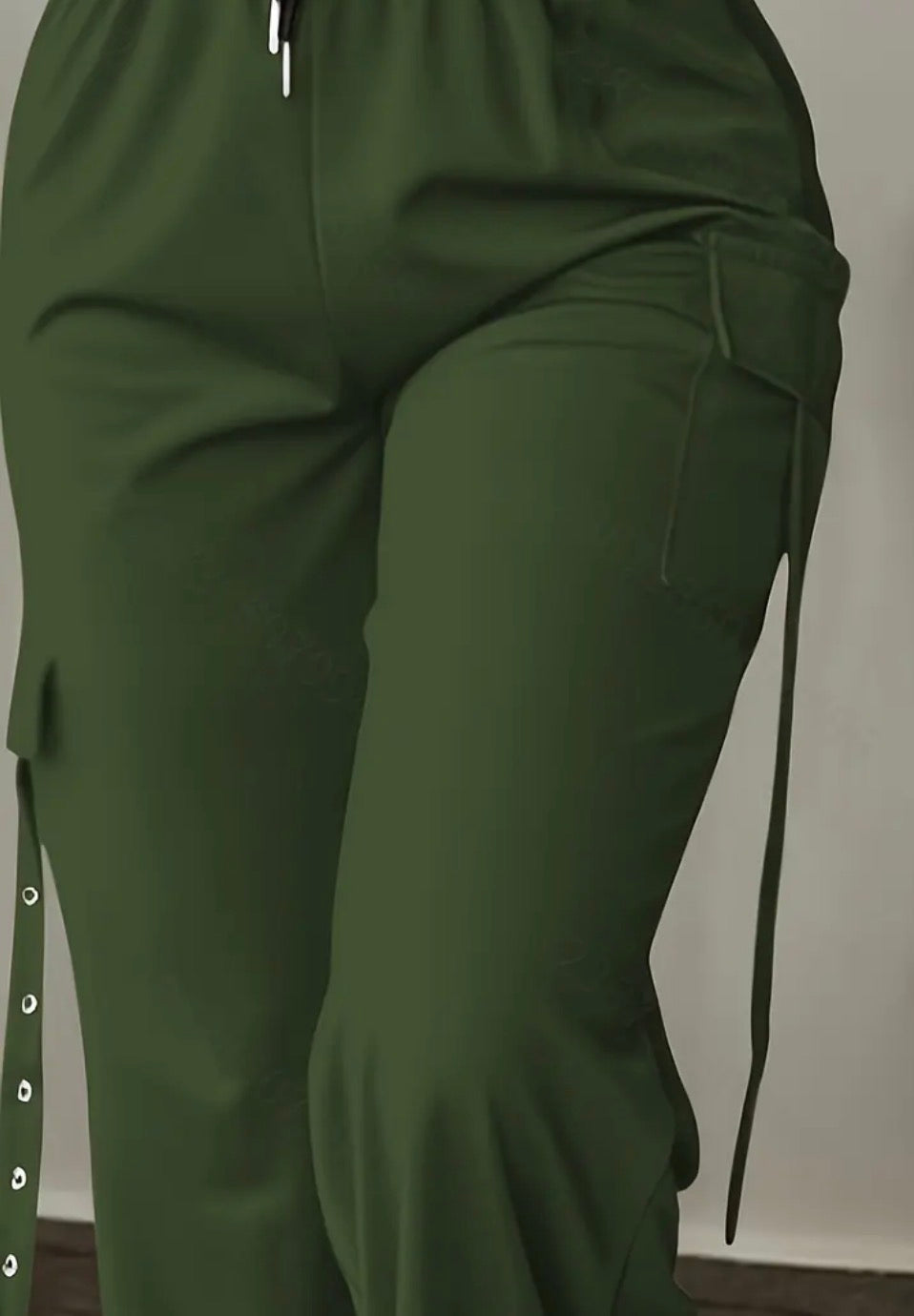 Pantaloni cargo casual da donna con cintura regolabile - Vestibilità dritta e rilassata