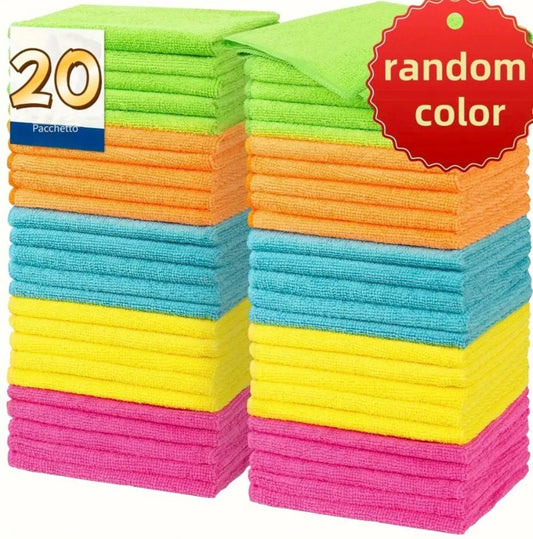Set da 10, 20 e 30 Strofinacci in Microfibra – Assorbenti, Resistenti e Multiuso