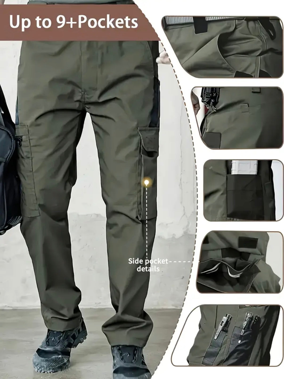 Pantaloni da Lavoro Uomo con Tasche Multiple