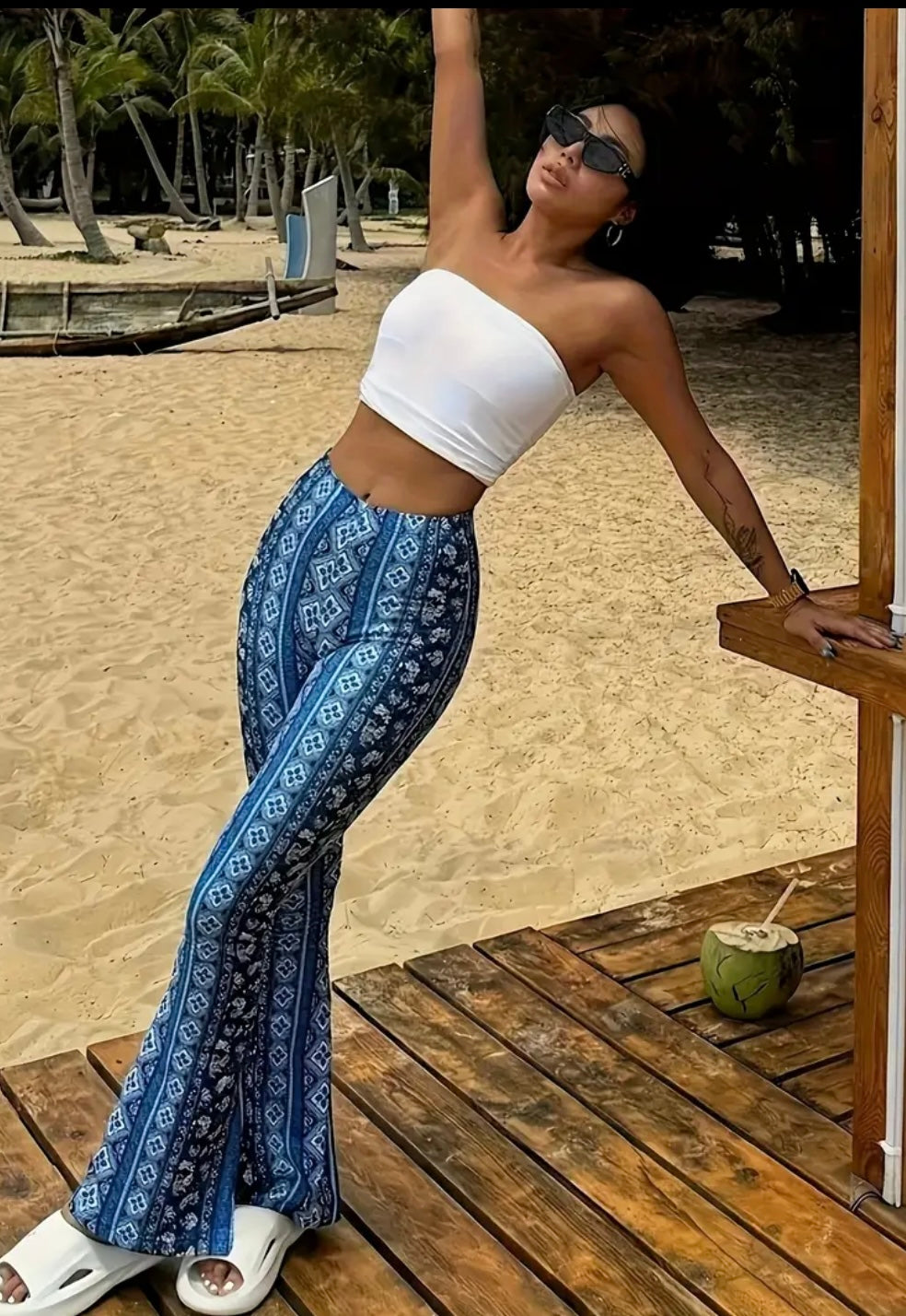 Pantaloni a Zampa Eleganti da Donna